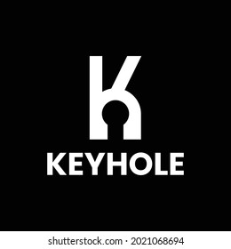 plantilla de vector de logotipo de teclado K de letra simple y moderna
