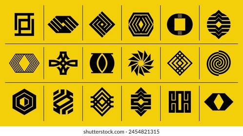 Modern simple letter O logo, number 0 vector bundle