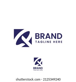 modern and simple letter Q square logo design