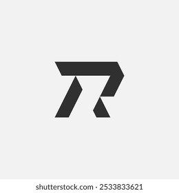 Modern simple letter R logo in a minimalist square design, featuring clean lines and a contemporary aesthetic, perfect for branding and professional use.