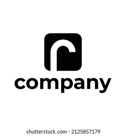 letra moderna y sencilla Diseño del logotipo de R2