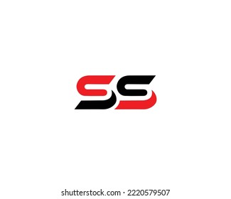 Moderna plantilla de vectores para diseño de logotipo de carta simple SS.