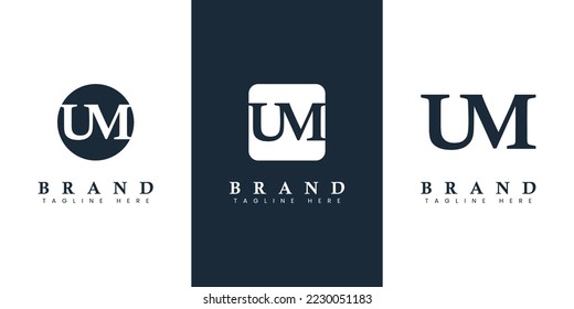 Modern and simple Letter UM Logo, suitable for any business with UM or MU initials.