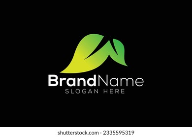 Modern and simple letter W Eco leaf logo design vector template