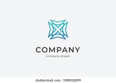 modern simple letter x logo