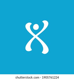 Modern and Simple Letter X and People Logo designs