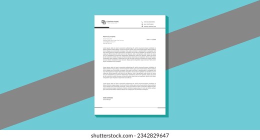 Modern and simple letterhead design.