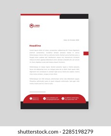 Modern simple letterhead template design