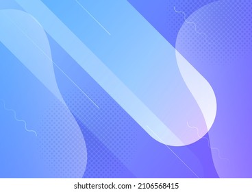 Fondo abstracto moderno de degradado violeta azul claro con ondas, líneas y formas geométricas