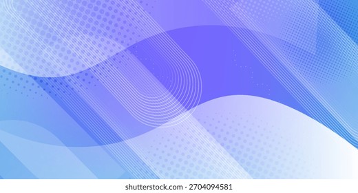 Fundo abstrato gradiente roxo azul luz simples moderno com ondas, linhas e formas geométricas