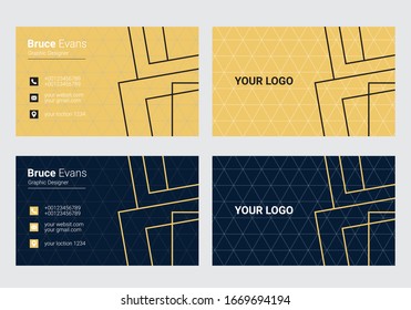 Modern simple light business card template with flat user interface