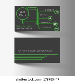 Modern simple light business card
