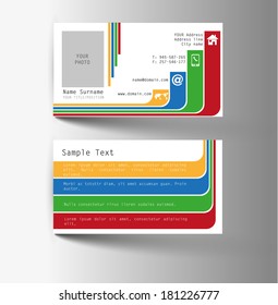 Modern simple light business card