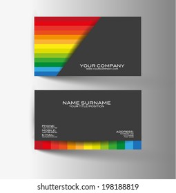 Modern simple light business card 