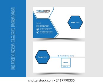 Modern simple light business card template