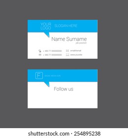 Modern simple light business card template 
