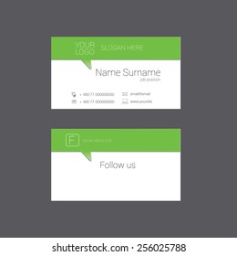 Modern simple light business card template