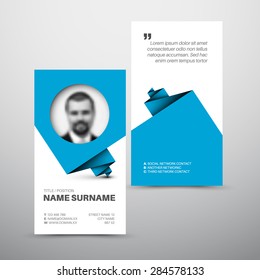 Modern Simple Light Business Card Template With Photo Profile