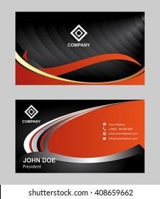 Modern simple light business card template
