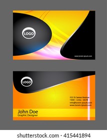 Modern simple light business card template
