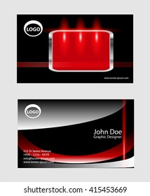 Modern simple light business card template
