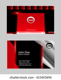 Modern simple light business card template
