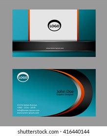 Modern simple light business card template
