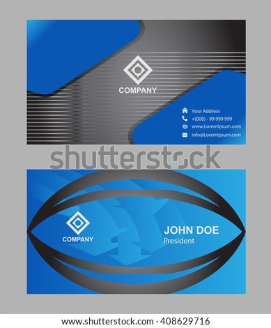 Modern simple light business card template
