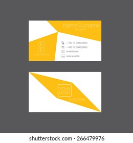 Modern Simple Light Orange Business Card Template