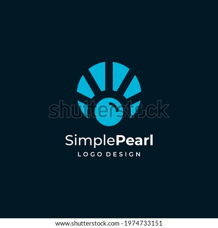 Modern and simple logo about pearl in a geometric circle.
EPS10, Vector.