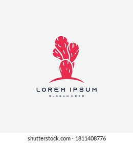 modern and simple logo cactus design template elements