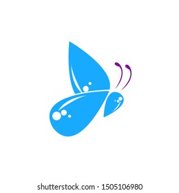 Modern and simple logo design for abstract butterfly