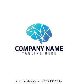 Modern and simple logo design for brain with abstract and line style