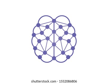 Modern and simple logo design for a brain, Brain logo icon sign symbol.