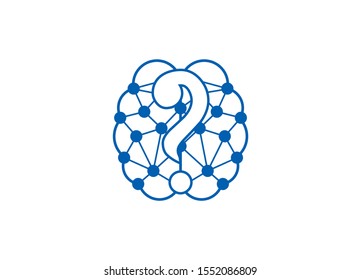 Modern and simple logo design for a brain, Brain logo icon sign symbol.