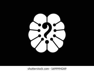 Modern and simple logo design for a brain, Brain logo icon sign symbol.