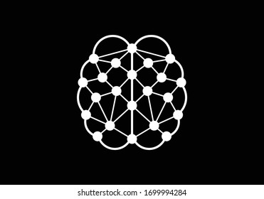 Diseño moderno y sencillo para un cerebro, símbolo del icono del logo Brain.