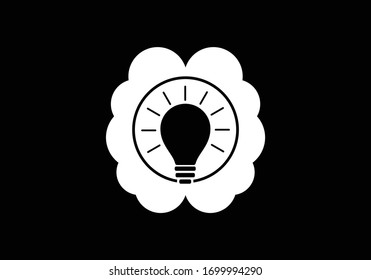 Modern and simple logo design for a brain, Brain logo icon sign symbol.