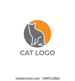 modern and simple logo design for cat lovers
