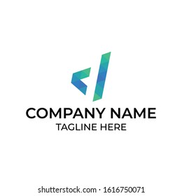 Modern and simple logo design for coding and geometric