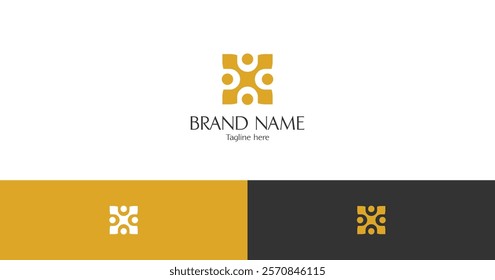 Modern and simple logo design for community and human The logo's design suggests a focus on community, connection, teamwork, or unity.