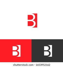 Modern simple logo design concept. Letter B logomark illustration. Can representing , creative, entertainment, music, podcast.