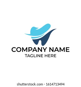 Modern and simple logo design for dental and wave