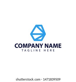 Modern and simple logo design for geometric stone