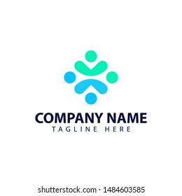 Modern and simple logo design for happy community and human