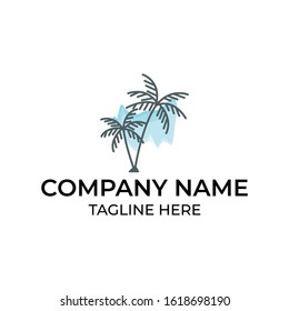 Modern and simple logo design for simple leaf and plant
