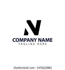 Modern and simple logo design for letter N
