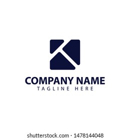 Modern and simple logo design for letter K