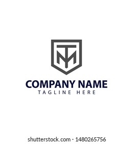 Modern and simple logo design for letter T and M