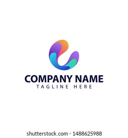Modern and simple logo design for letter O with abstract style and 3d feel